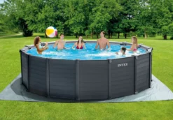 Intex Graphite Panel Pool - 478 X 124 Cm - Met Zandfilterpomp En Accessoires -Bestway Verkoop 26384gn sfeerafbeelding zonder accessoires 1