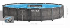 Intex Prism Frame Pool Greywood - 549 X 122 Cm – Met Filterpomp En Accessoires -Bestway Verkoop 26744gn zwembadformaat 1