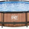 EXIT TOYS EXIT Wood Zwembad - 360 X 76 Cm - Met Filterpomp