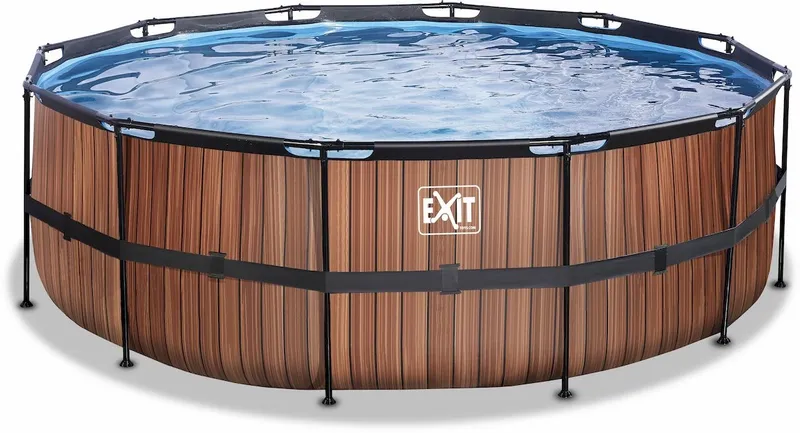 EXIT TOYS EXIT Wood Zwembad - 427 X 122 Cm - Met Zandfilterpomp En Trap 2 EXIT TOYS EXIT Wood Zwembad - 427 X 122 Cm - Met Zandfilterpomp En Trap - Afbeelding 2
