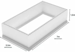 Polystyreen Zwembad Blokkenset - 7,00 X 3,50 X 1,50 M -Bestway Verkoop 700x350 zij size