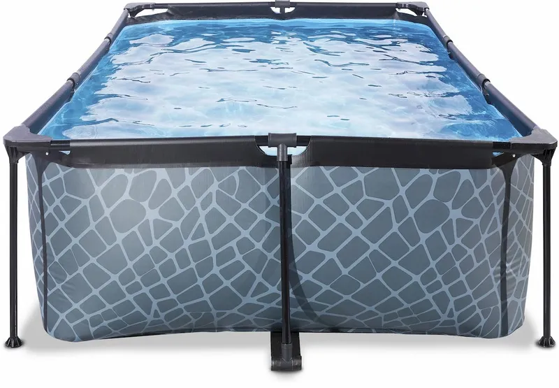 EXIT TOYS EXIT Stone Zwembad - 220 X 150 X 65 Cm - Met Filterpomp 2 EXIT TOYS EXIT Stone Zwembad - 220 X 150 X 65 Cm - Met Filterpomp - Afbeelding 2