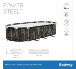 Bestway Power Steel Oval Zwembad - 610 X 366 X 122 Cm - Met Filterpomp En Accessoires -Bestway Verkoop 900 989 5611r 01 power steel
