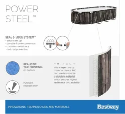 Bestway Power Steel Oval Zwembad - 610 X 366 X 122 Cm - Met Filterpomp En Accessoires -Bestway Verkoop 900 989 5611r 02 power steel