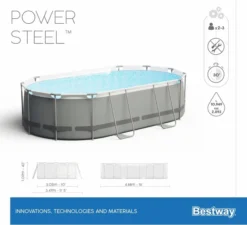Bestway Power Steel Oval Zwembad - 488 X 305 X 107 Cm - Met Filterpomp En Accessoires 20 Bestway Power Steel Oval Zwembad - 488 X 305 X 107 Cm - Met Filterpomp En Accessoires -Bestway Verkoop 900 989 56448 01 power steel