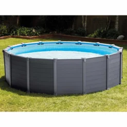 Intex Graphite Panel Pool - 478 X 124 Cm - Met Zandfilterpomp En Accessoires -Bestway Verkoop graphite panel