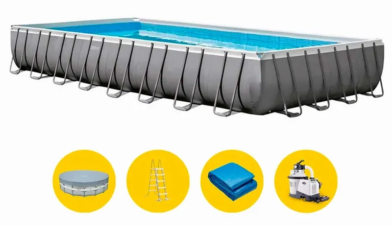 Intex Ultra Frame XTR Pool - 975 X 488 X 132 Cm - Met Zandfilterpomp En Accessoires 1 Intex Ultra Frame XTR Pool - 975 X 488 X 132 Cm - Met Zandfilterpomp En Accessoires